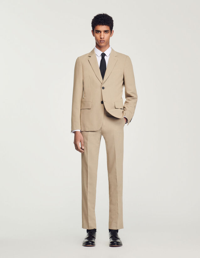 Suit Jacket : Suits & Tuxedos color Beige