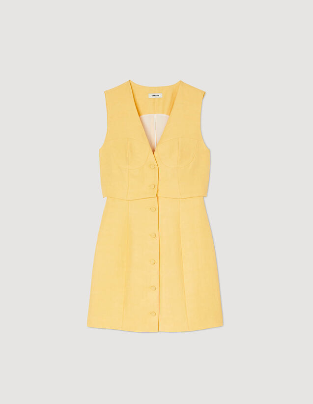 2-In-1 Short Dress : Dresses color Yellow orange