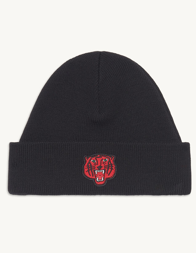Beanie With Patch : 40%off color Black