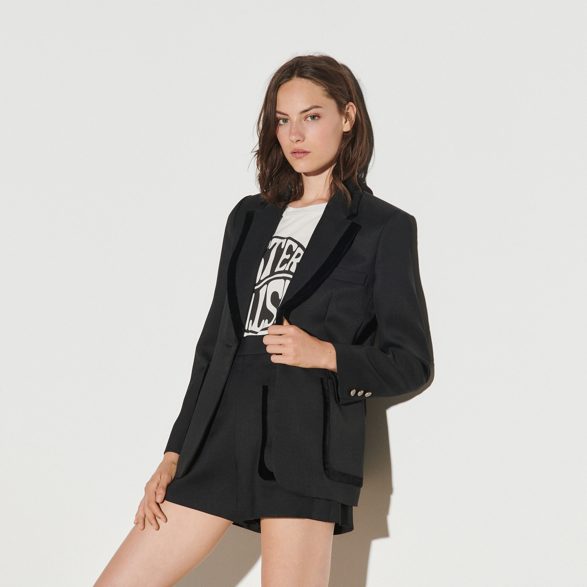 tailored black blazer