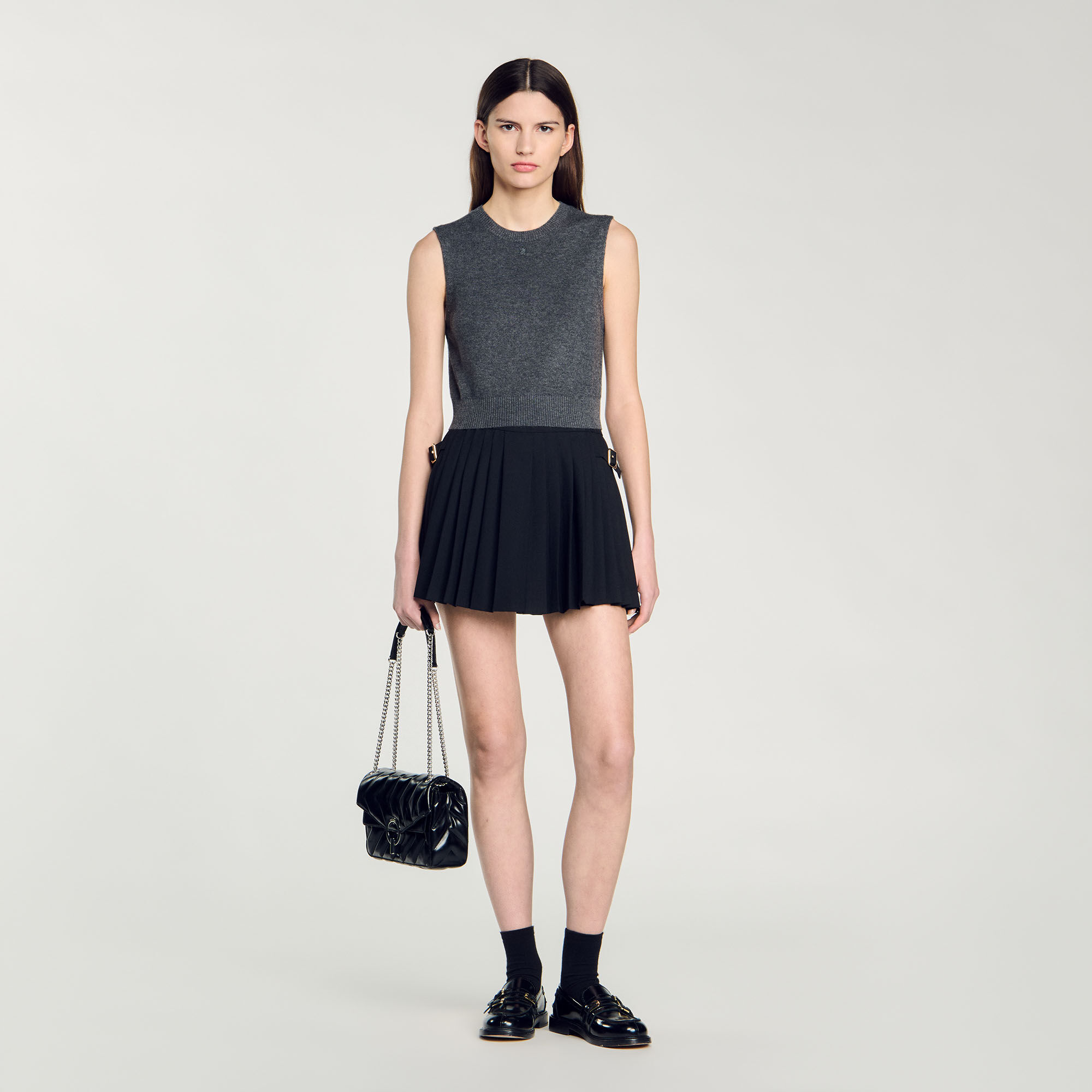 Sleeveless Jumper : Sweaters & Cardigans&nbsp; color Dark Grey