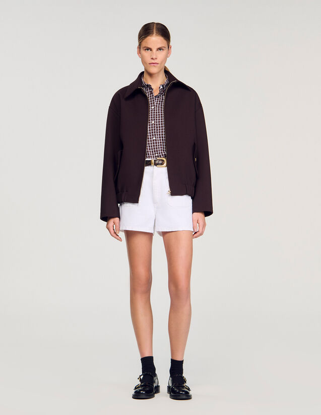 Oversized Jacket - SFPBL01171 | sandro-paris.com Oversized Jacket : Blazers & Jackets color Brown