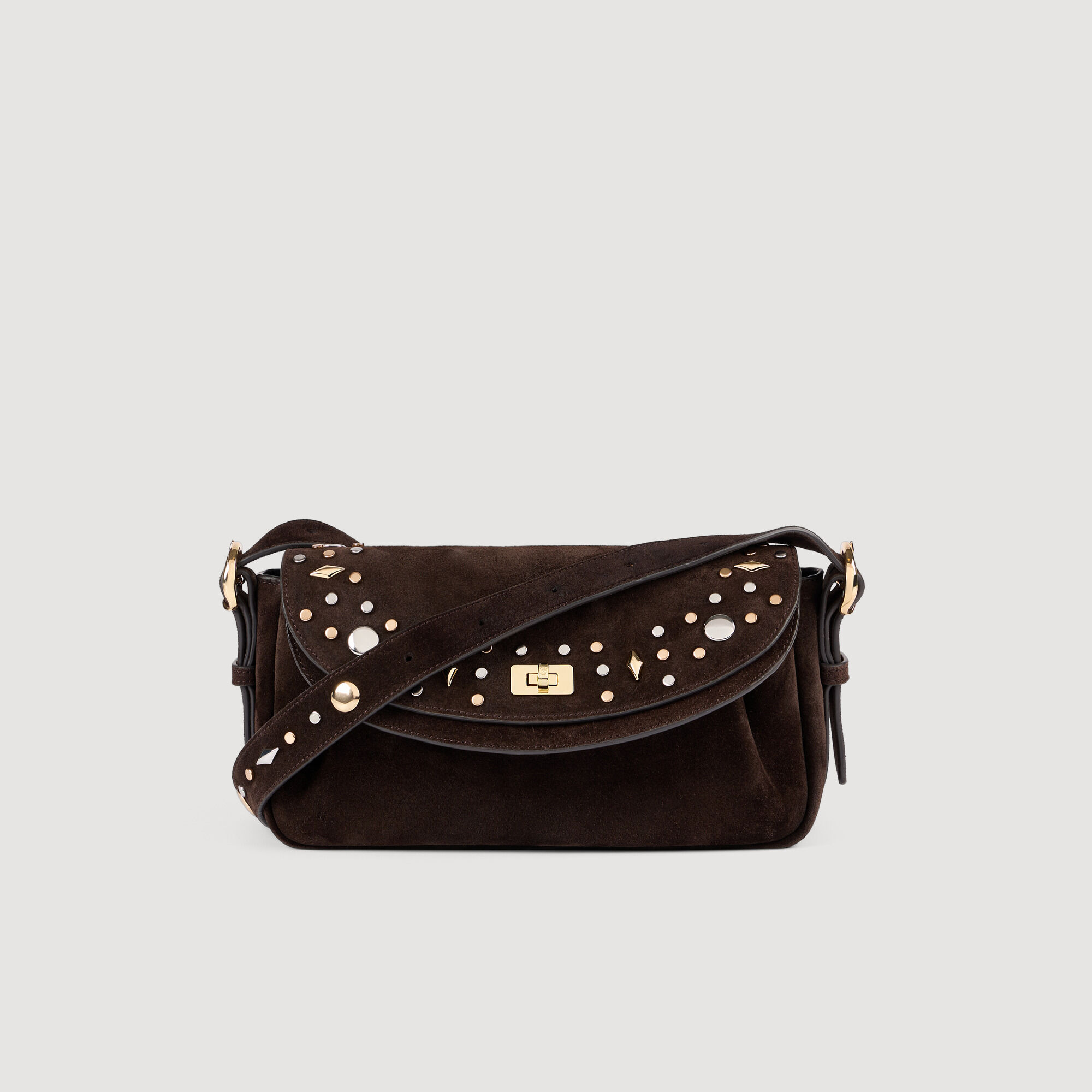 Le Mambo Janys Studded Suede Bag : Others Bags color Black Brown