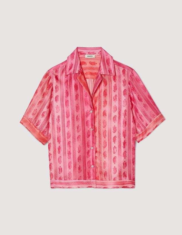 Paisley Print Shirt : NEW IN color Pink / Red