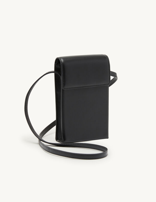 Smooth Leather Pouch : 40%off color Black