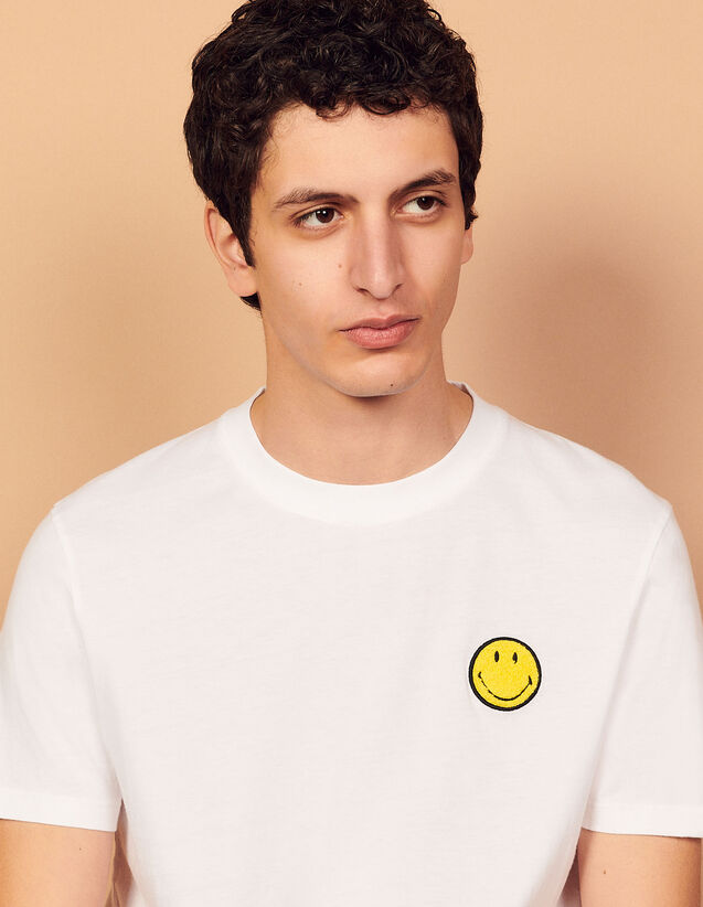Smiley® Patch T-Shirt : T-shirts & Polo shirts color white