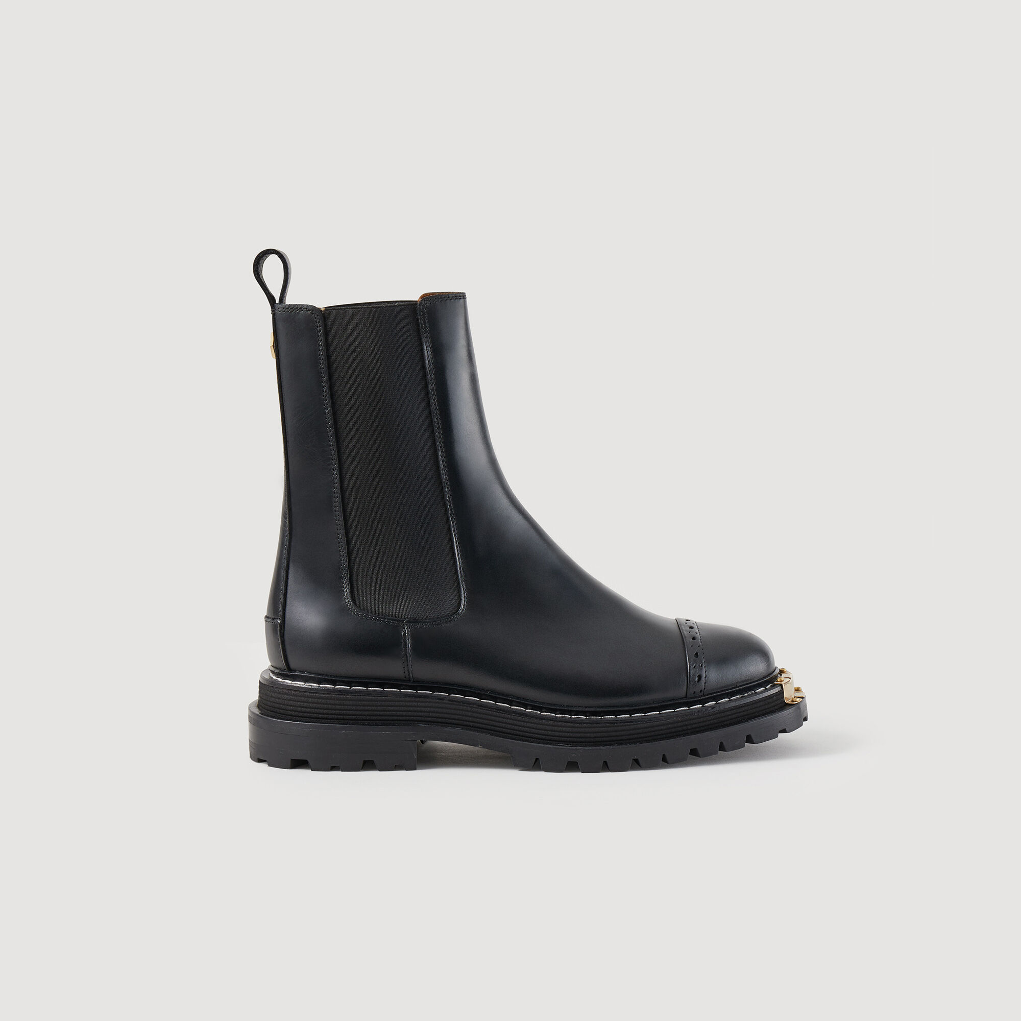 Ankle Boots With Notched Sole Boots Sandro paris