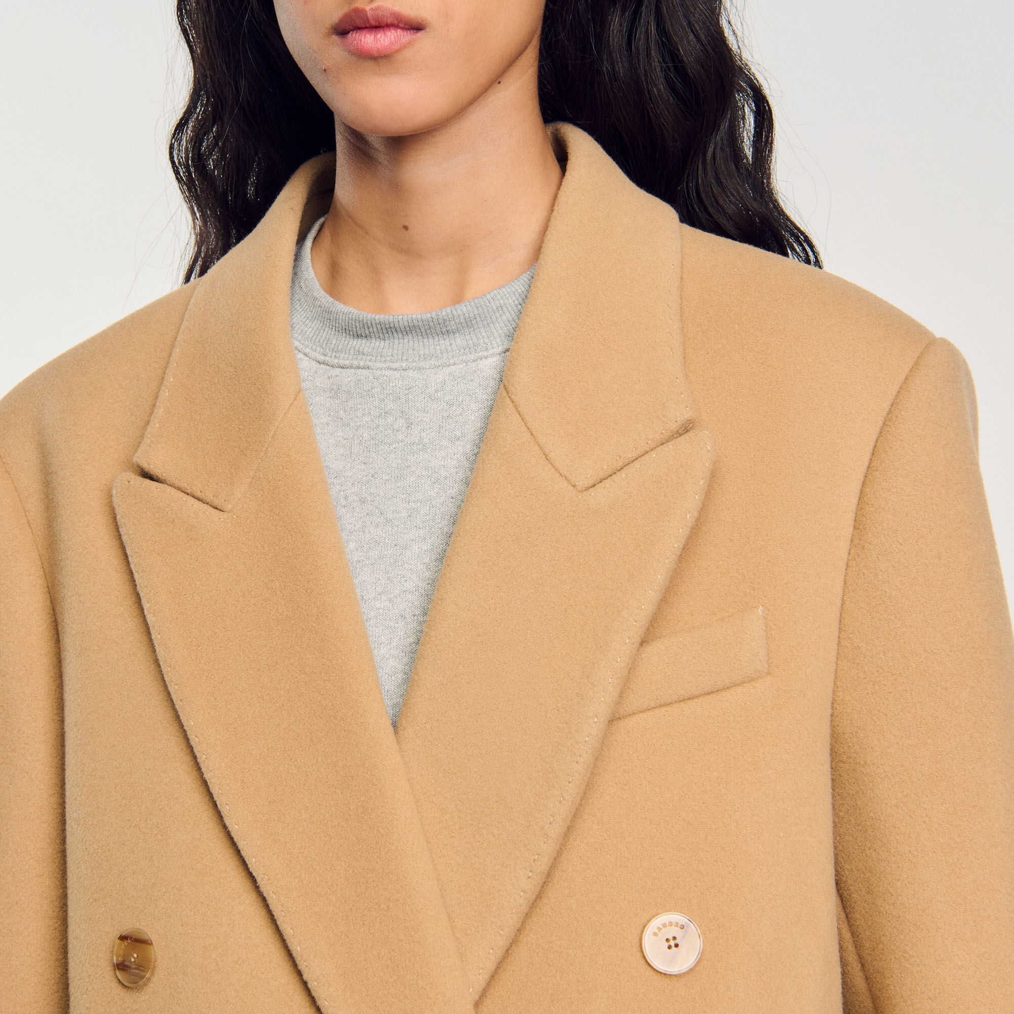 Sandro camel blazer on sale