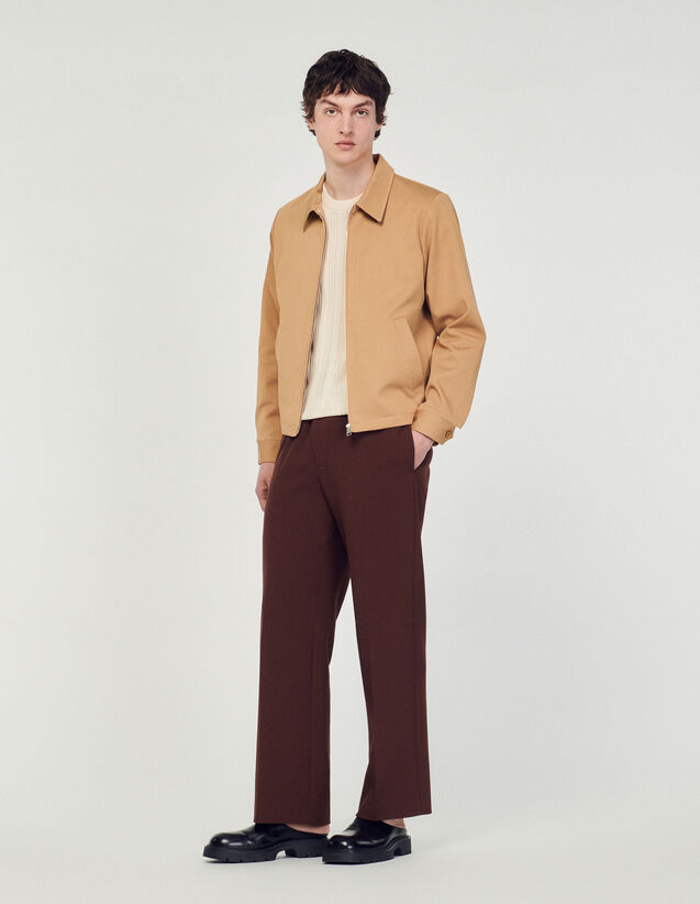 Cotton Jacket : Trench coats & Coats color Beige