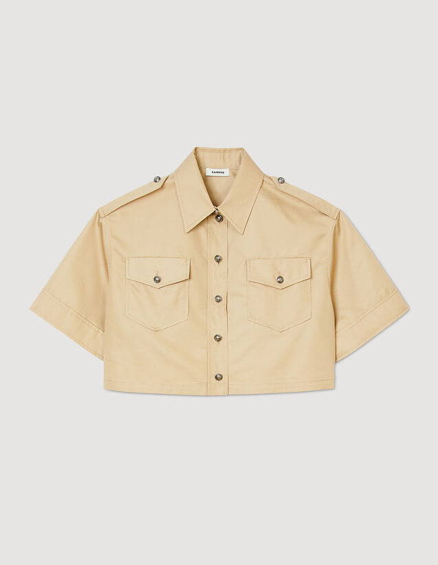 Officer'S Cropped Shirt : NEW IN color Beige