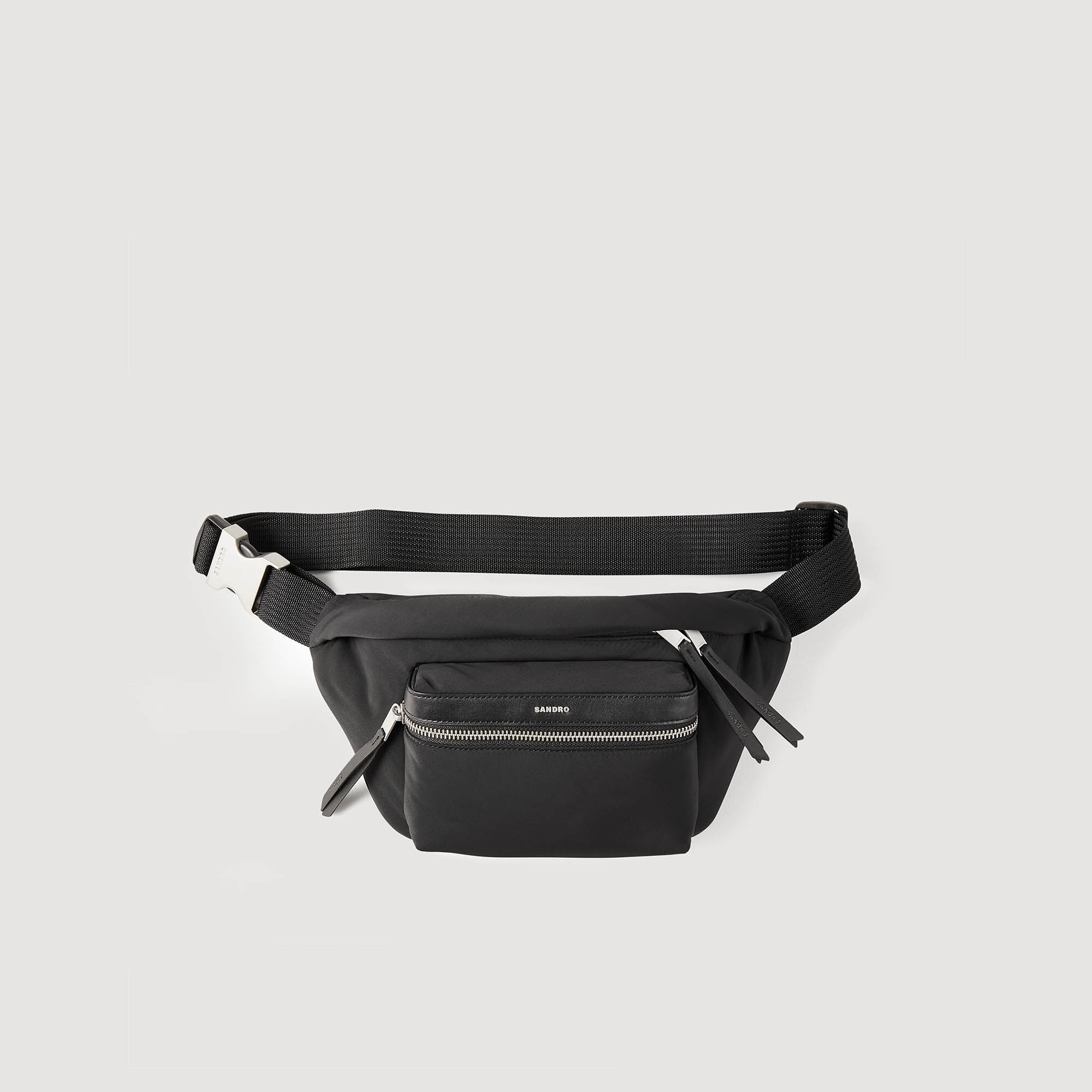 Canvas And Leather Belt Bag Bags Sandro paris