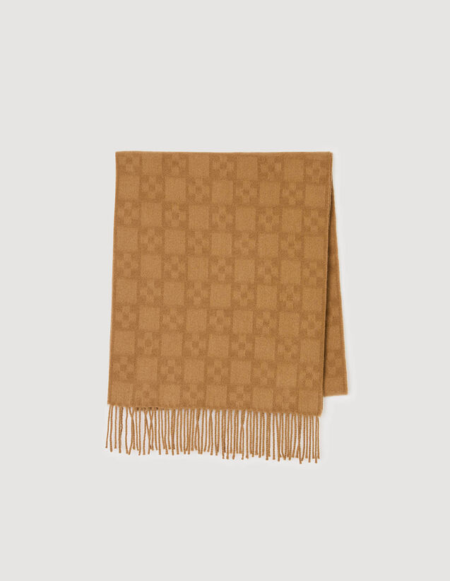 Wool Scarf - SHABO01070 | sandro-paris.com Wool Scarf : Scarves color Cognac