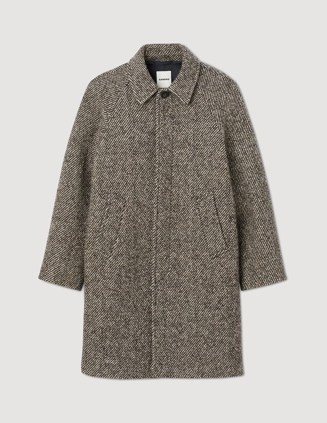 Wool Coat : Trench coats & Coats color Brown