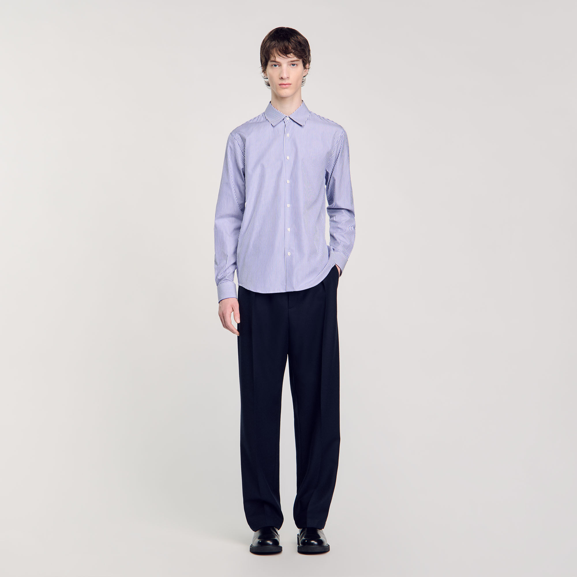 Striped Shirt : Shirts color Blue