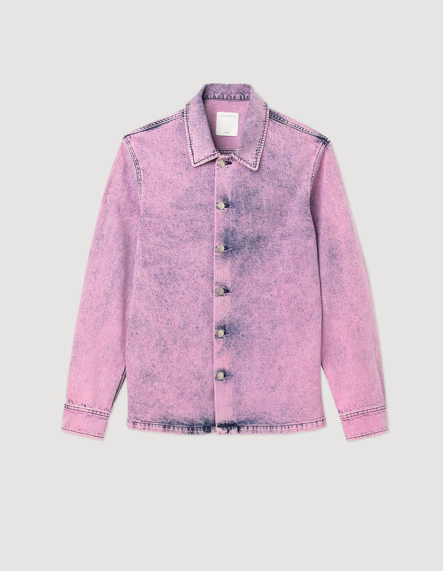 Faded Worker Jacket : Trench coats & Coats color Pink