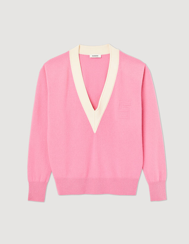 Knitted S Sweater : Sweaters & Cardigans color Pink