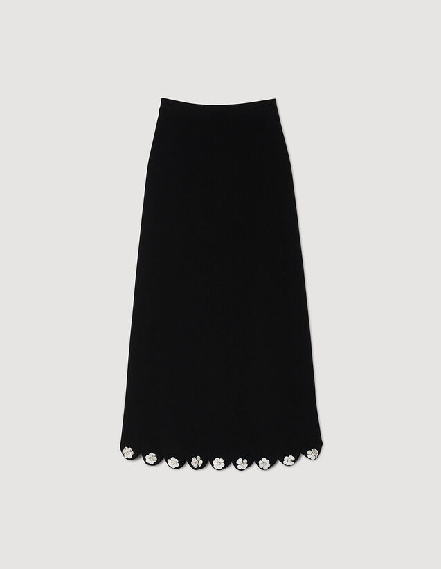 Long Knit Skirt : Skirts & Shorts color Black