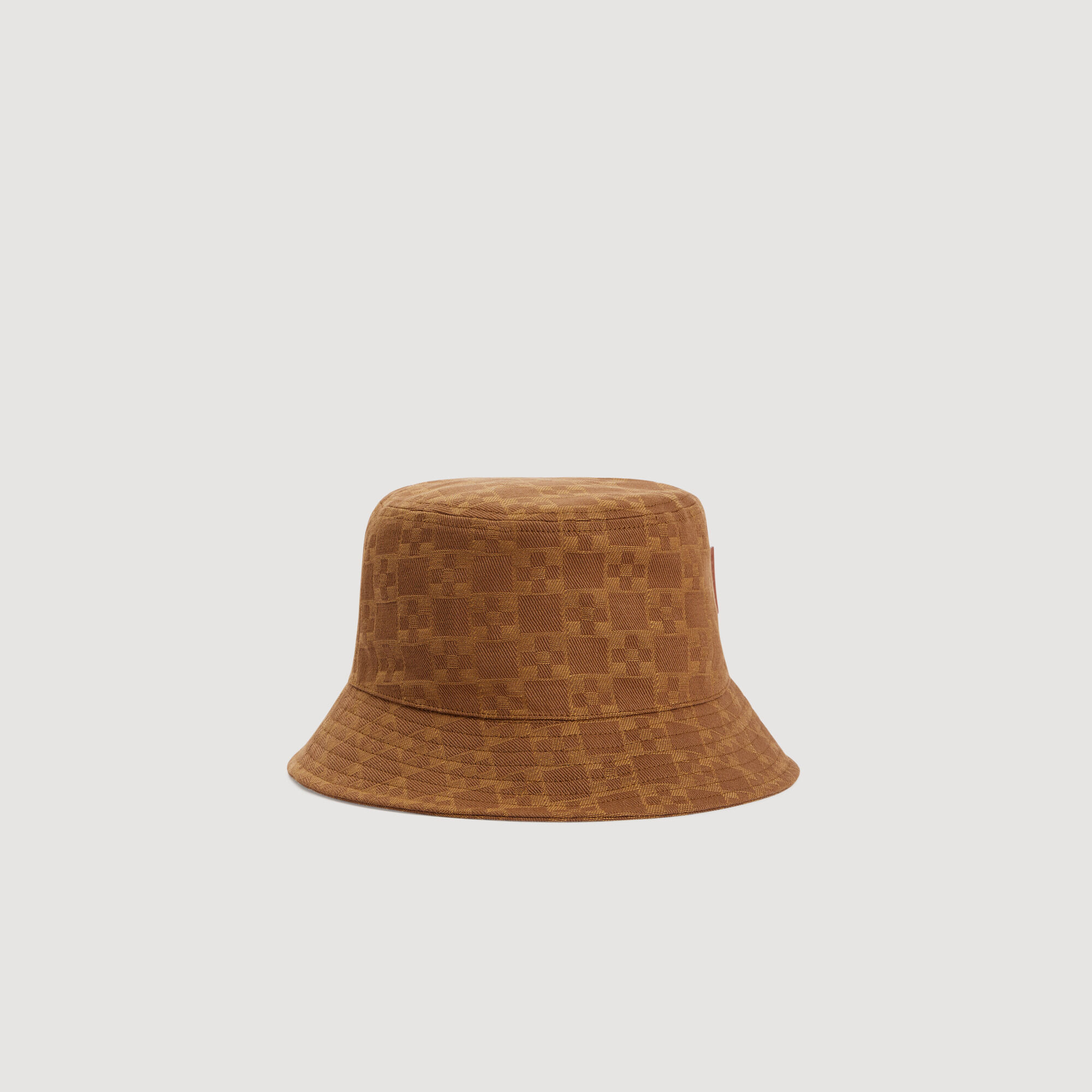 Denim Bucket Hat With Patch : Caps color Camel