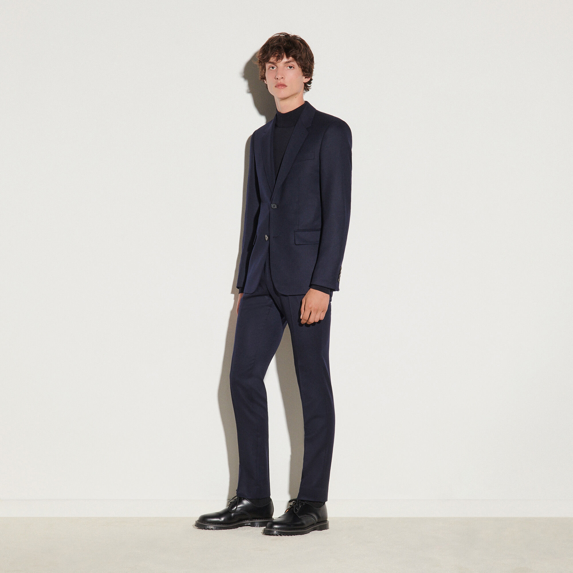 polo under suit jacket