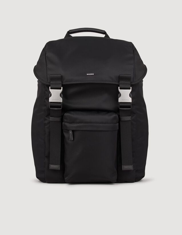 Recycled Leather Backpack - SHASA01540 | sandro-paris.com Recycled Leather Backpack : Bags color Black