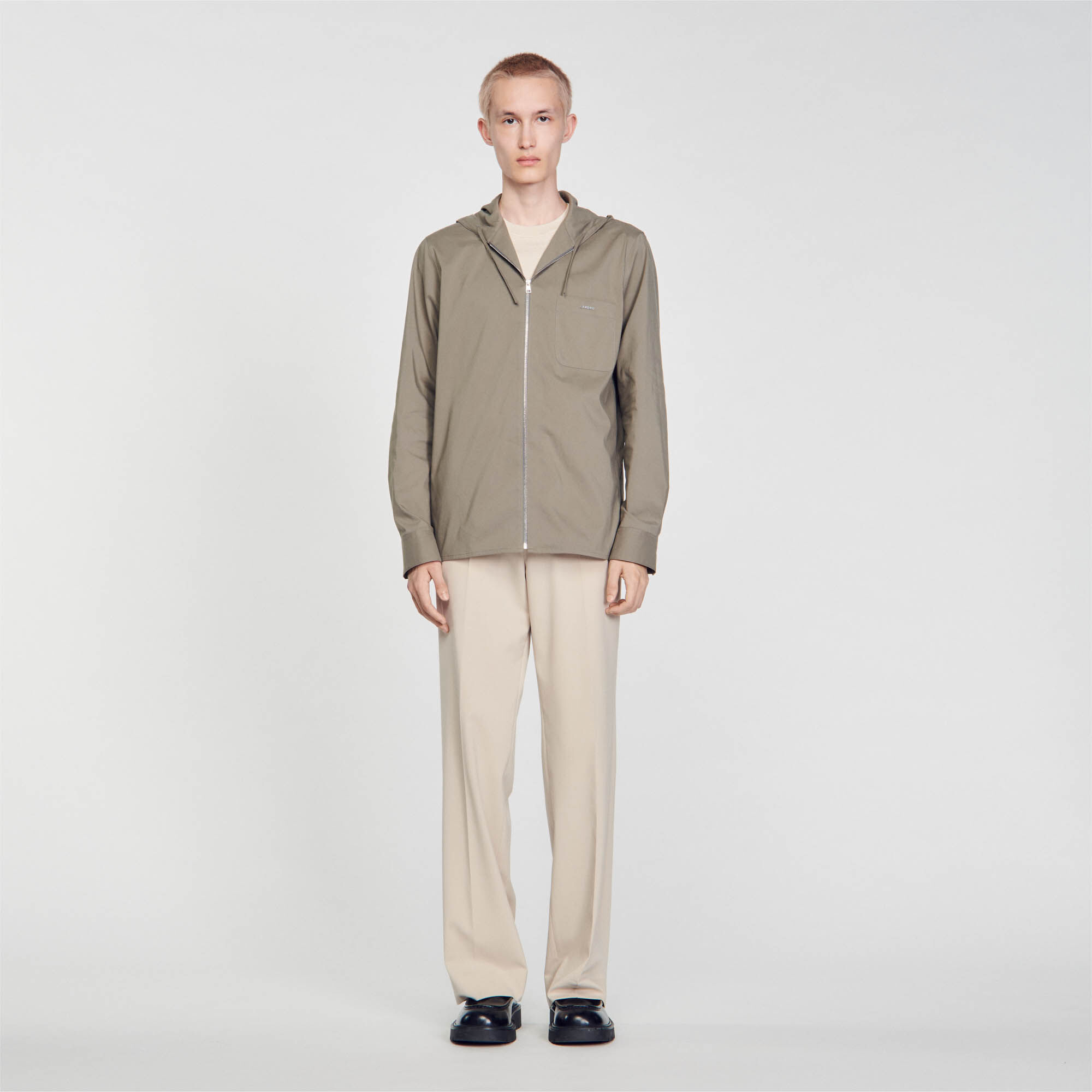 Floaty Hooded Overshirt : null color 