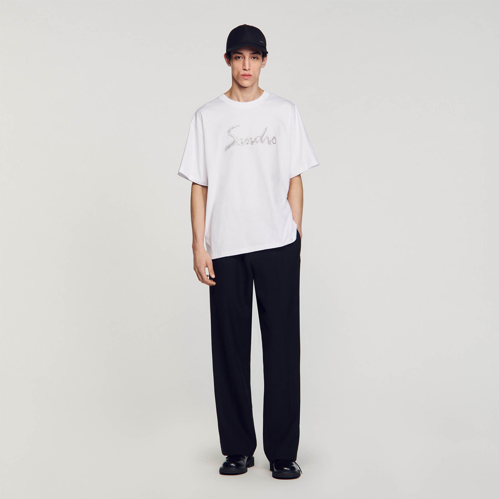 Oversized Cotton T-Shirt : Tops & T-shirts color white