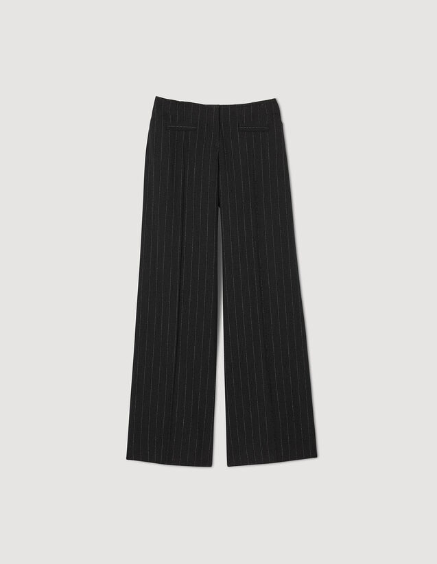 Wide-Leg Trousers : View all color Black