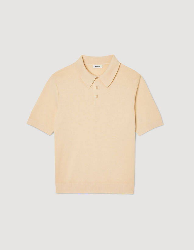 Cotton Polo Shirt : T-shirts & Polo shirts color Beige
