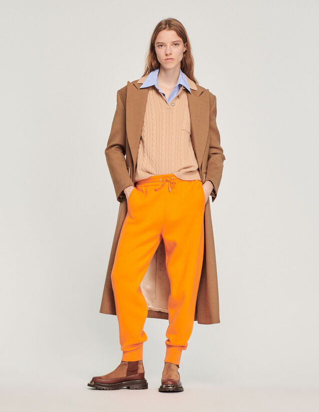 Knitted Jogging Bottoms : Pants color Orange