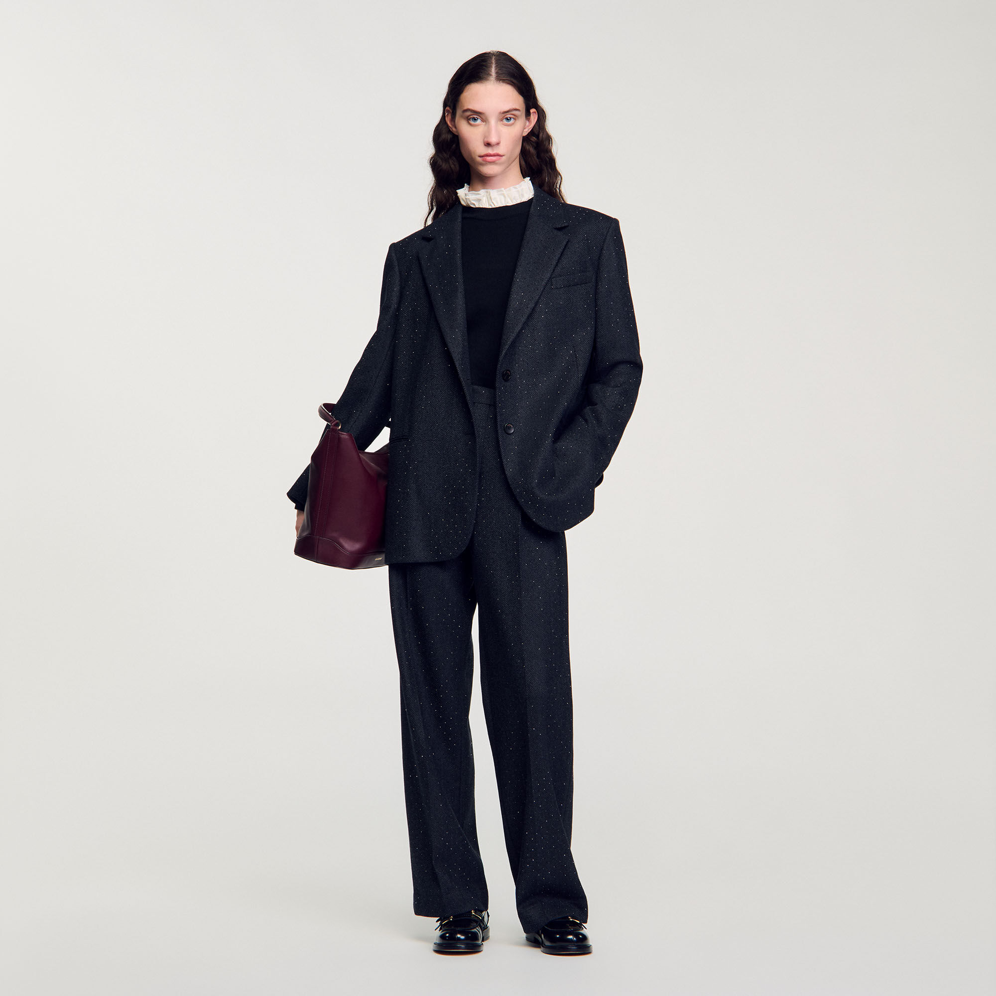 Oversized Suit Jacket : Coats & Jackets&nbsp; color Dark Grey