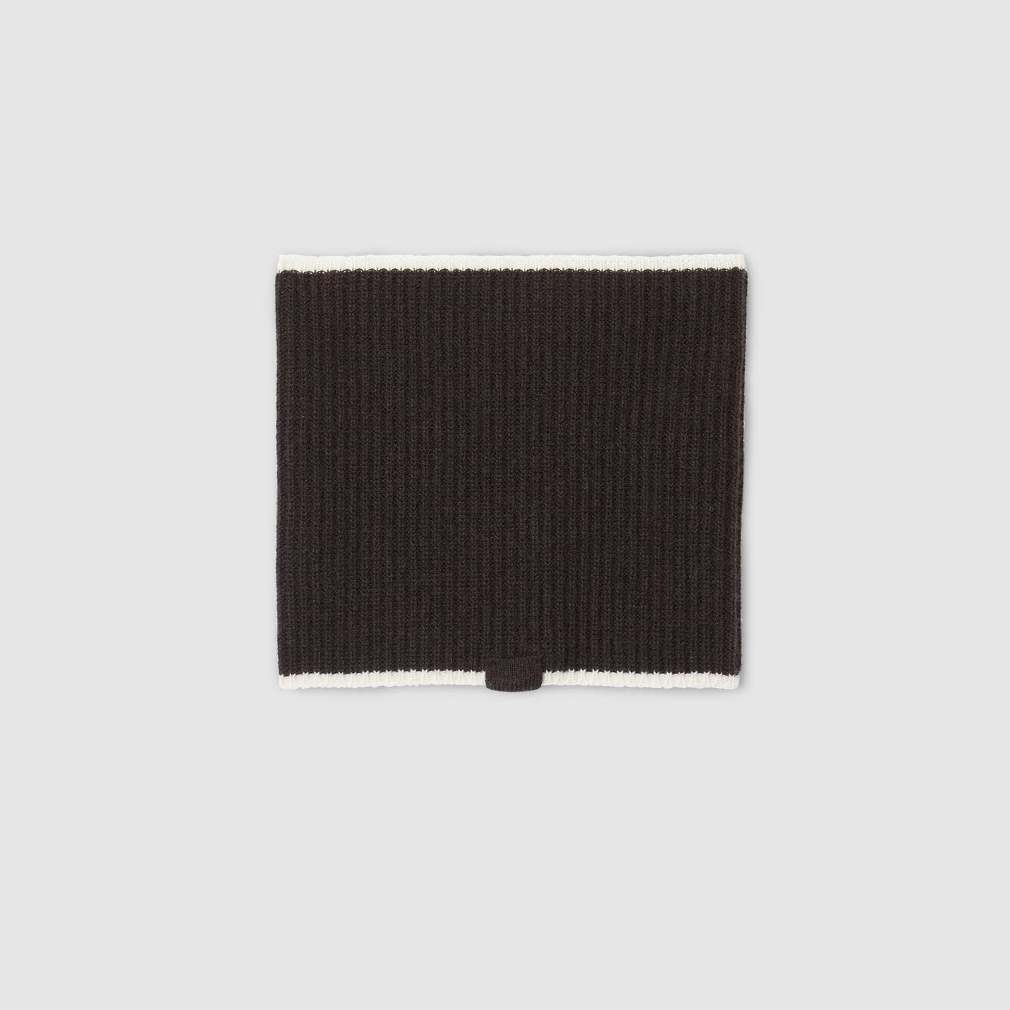 Ribbed Knit Neck Warmer : Scarves color Grey