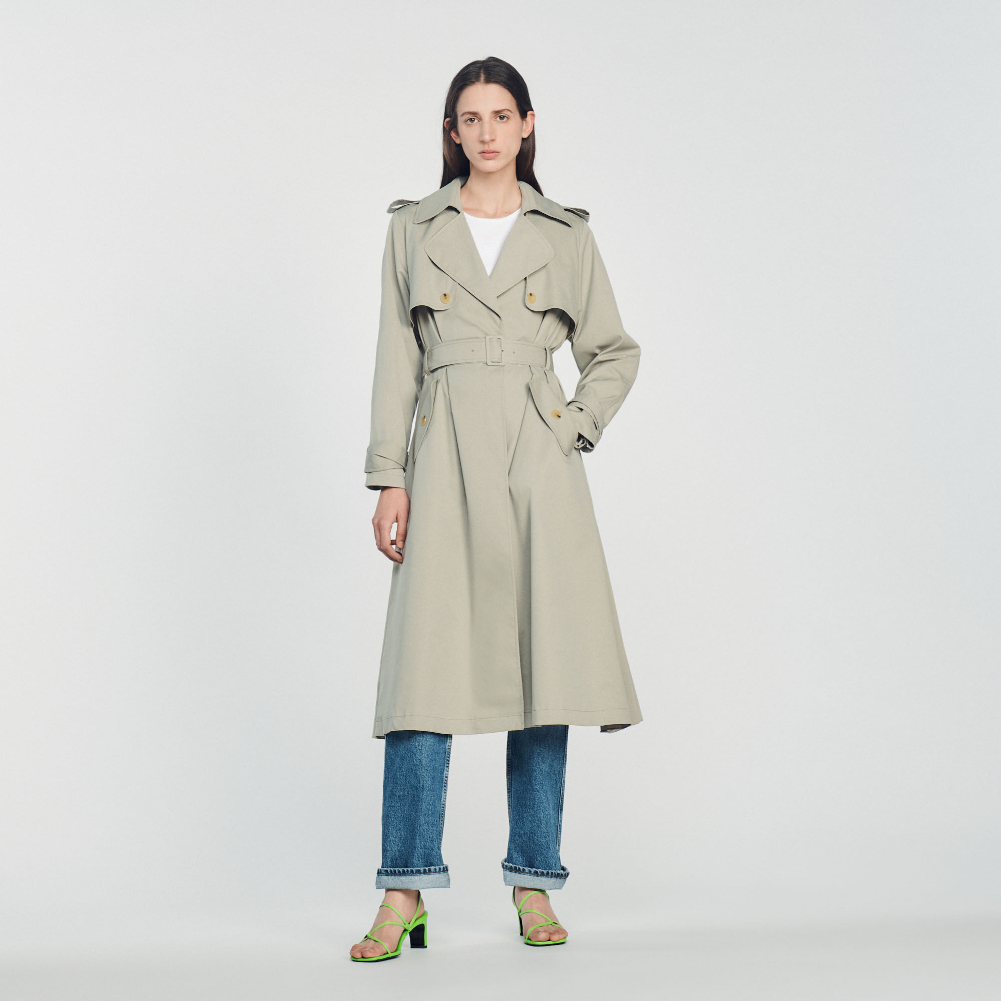Pleated duster coat clearance