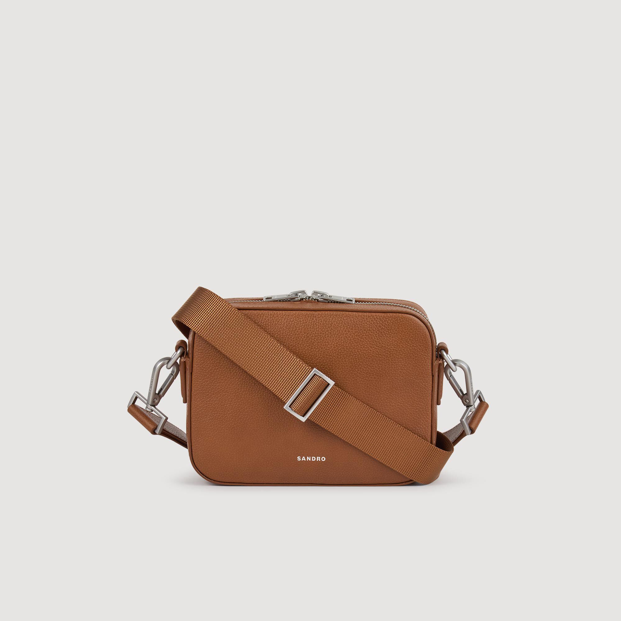 Small Grained Leather Bag : Bags color Cognac