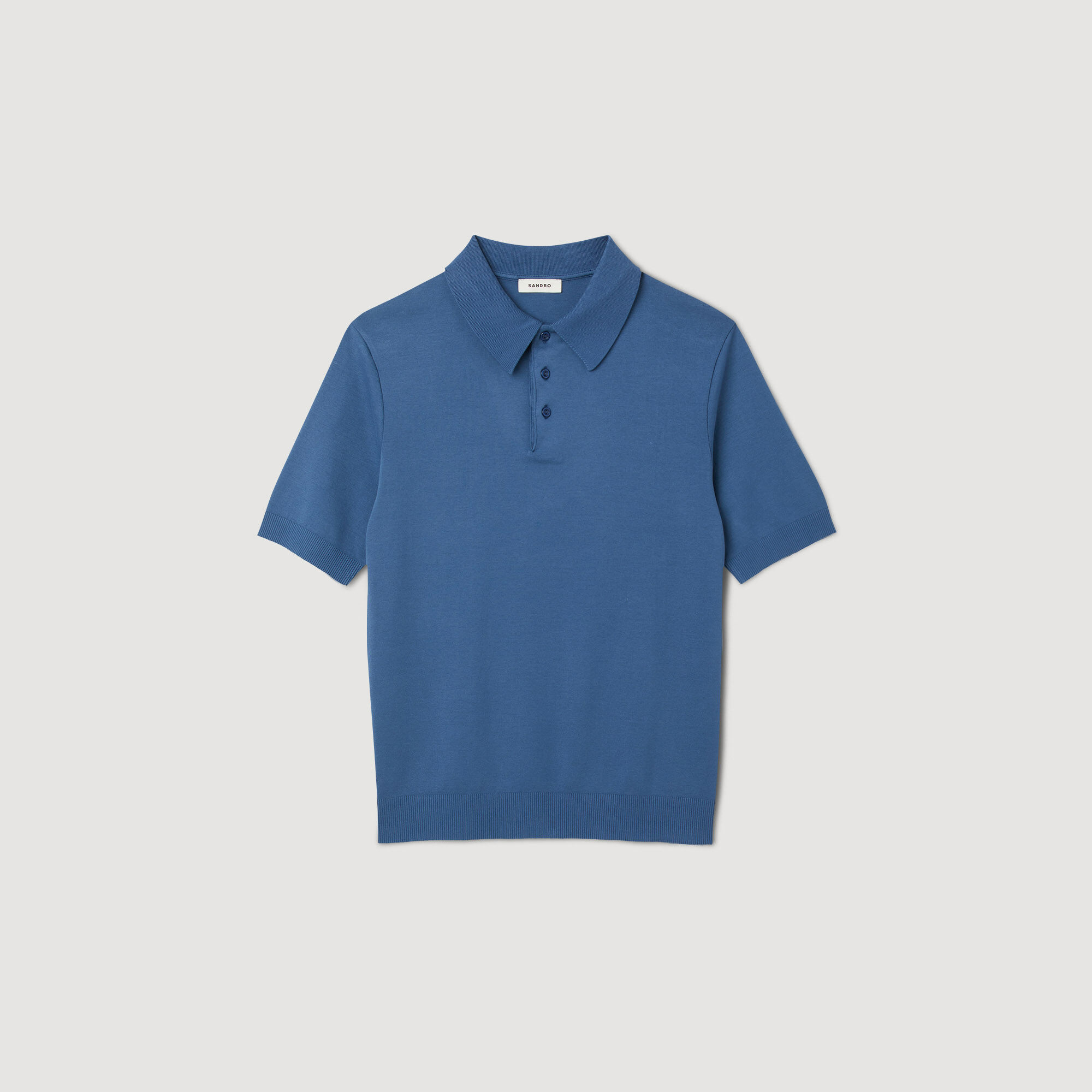 Cotton Polo Shirt : Tops & T-shirts color Blue