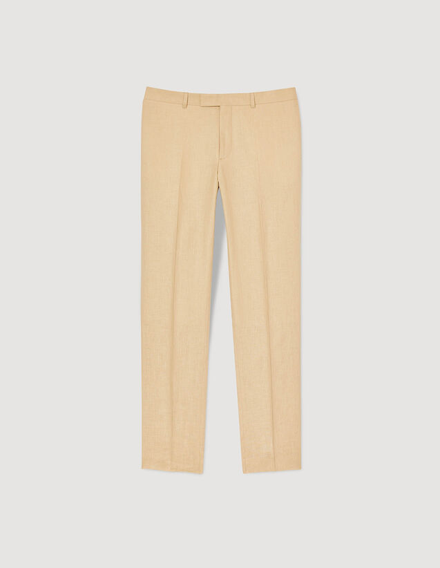 Linen Trousers : Pants & Shorts color Beige