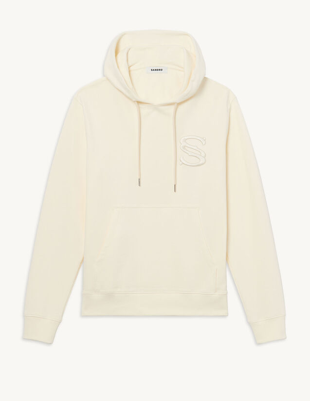 Embroidered Hoodie : 50%off color Off-White