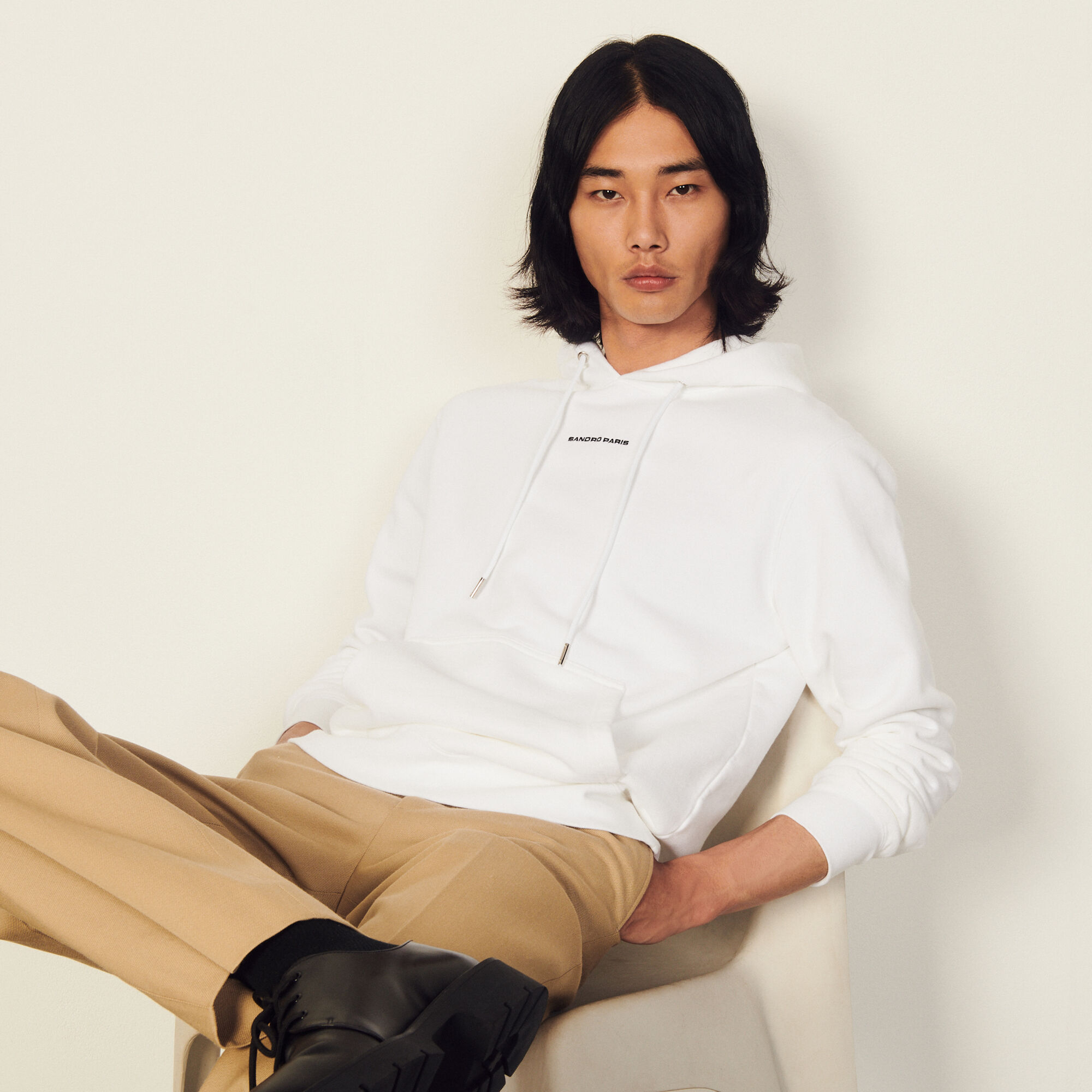 sandro orange hoodie