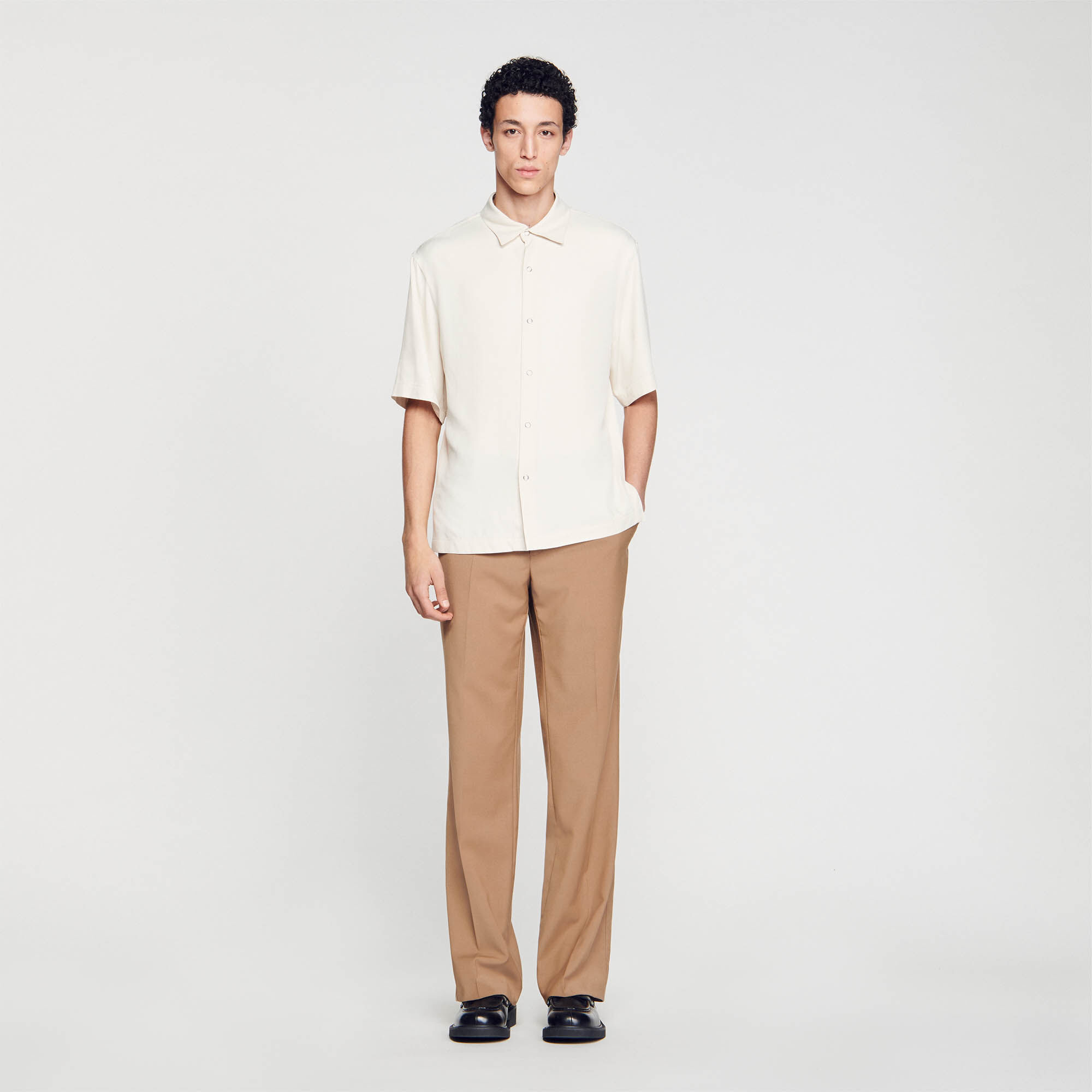 Button-Front Shirt : Shirts color Ecru