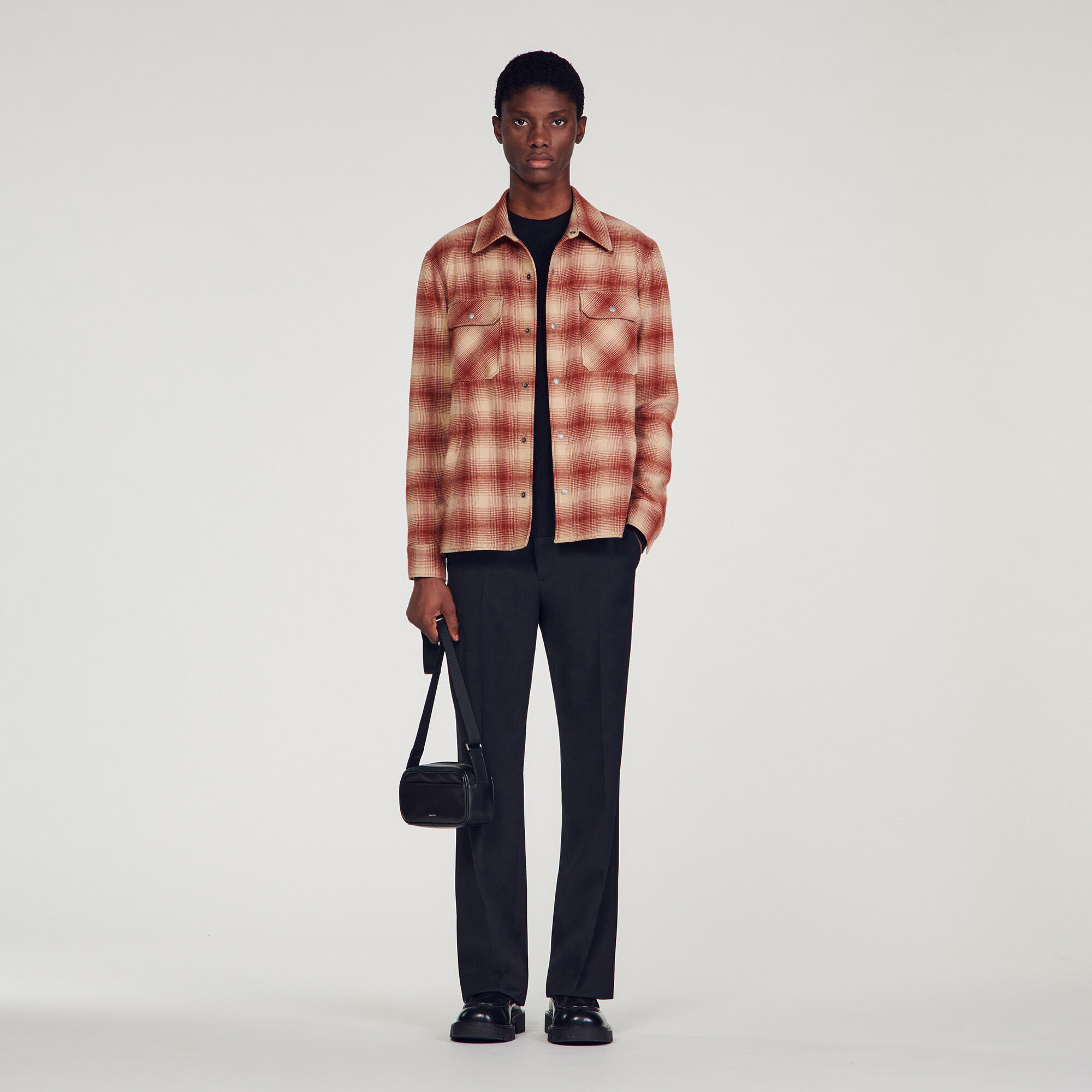 Check Jacket : Jackets & Coats color Red