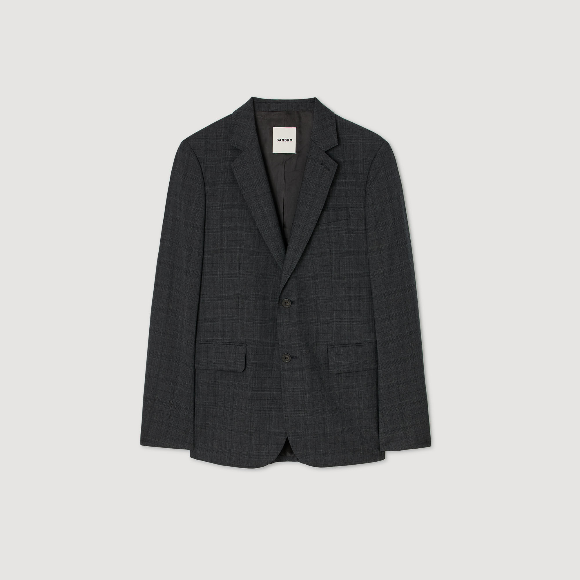 Wool Suit Jacket : Suits & Tuxedos color Charcoal Grey