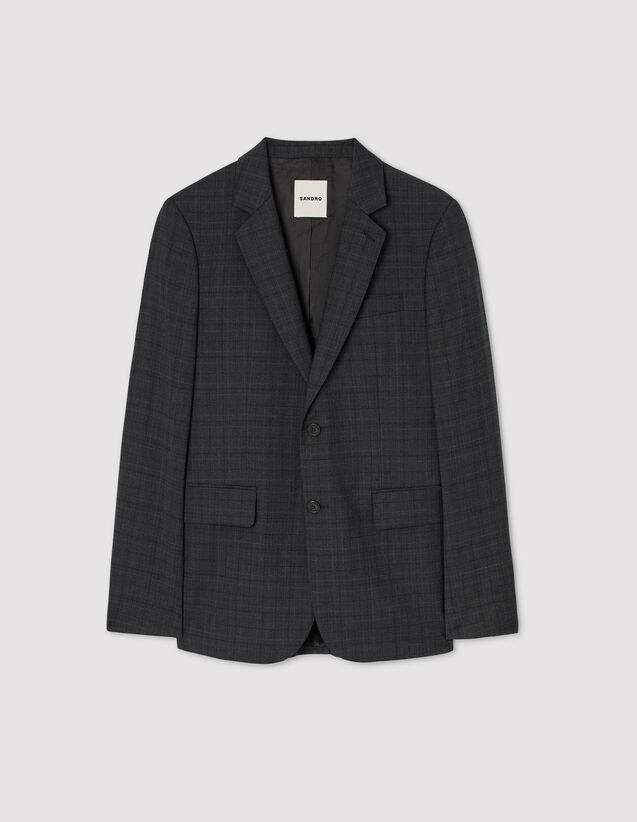 Wool Suit Jacket : Suits & Tuxedos color Charcoal Grey