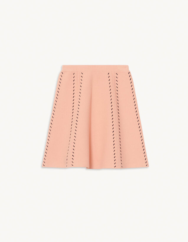 Short A-Line Knit Skirt : Skirts & Shorts color Salmon