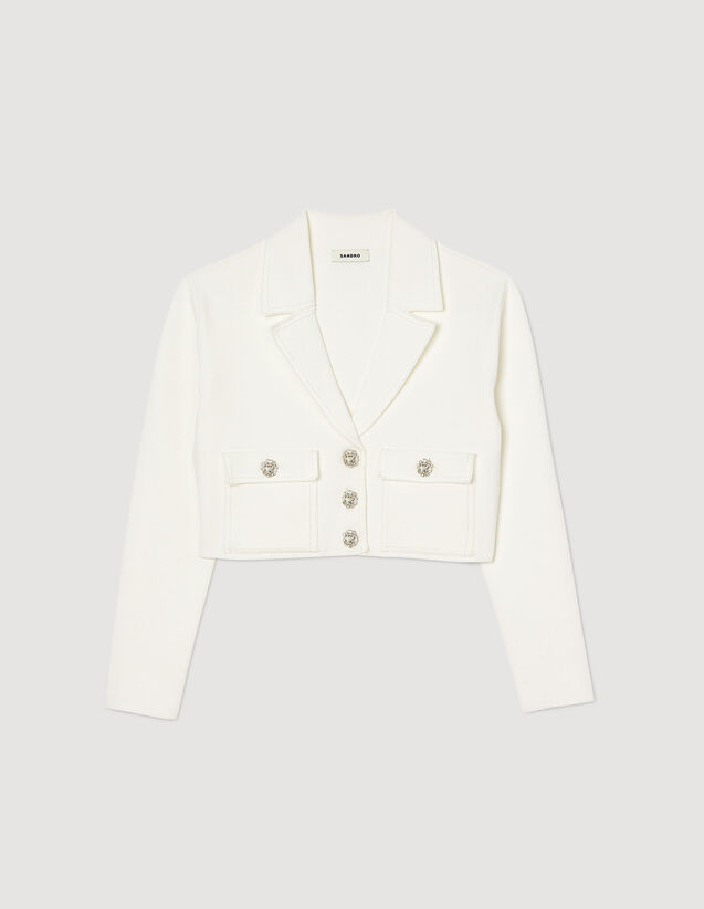 Jewel Coatigan : Sweaters & Cardigans color white