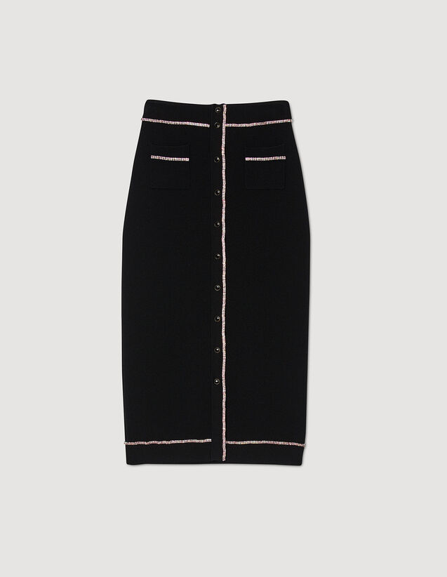 Rhinestone Midi Skirt : Skirts & Shorts color Ecru