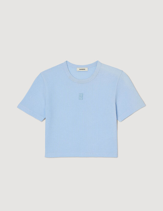 Cropped T-Shirt : T-shirts color Sky Blue