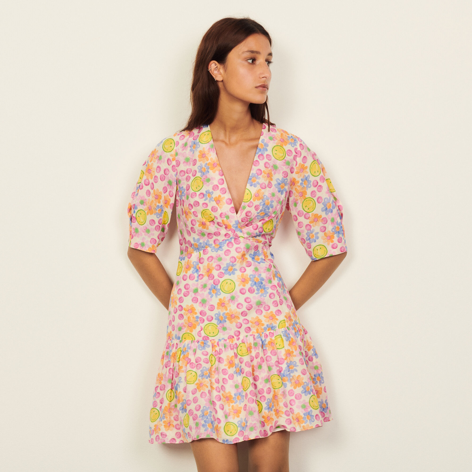 Smiley&reg; Short Dress With Print : Dresses&nbsp; color Pink
