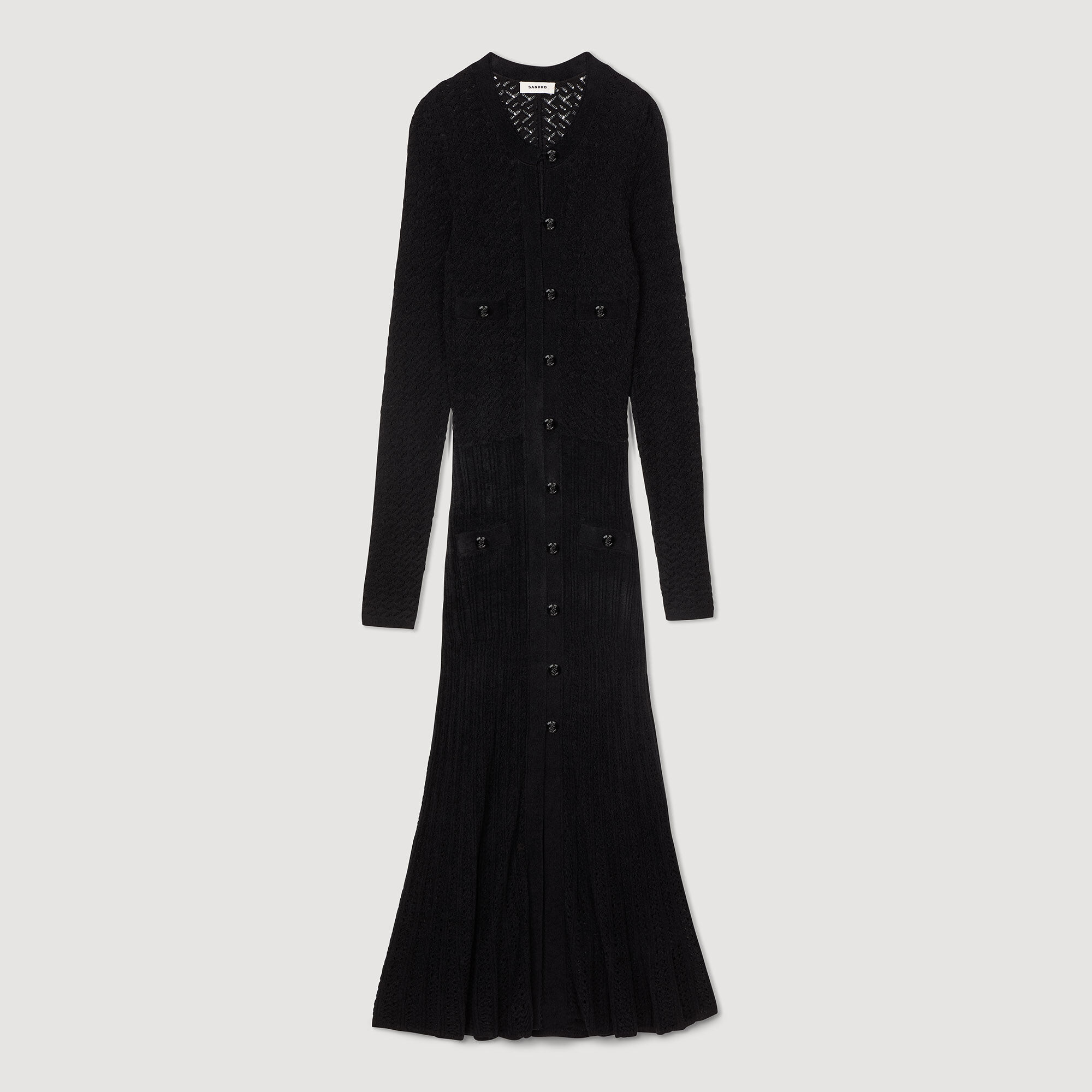 Velvet Knit Maxi Dress : Dresses&nbsp; color Black