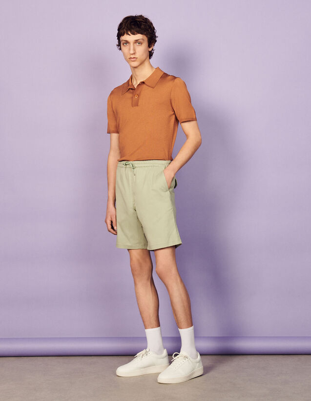 Organic Cotton Shorts : Pants & Shorts color Beige