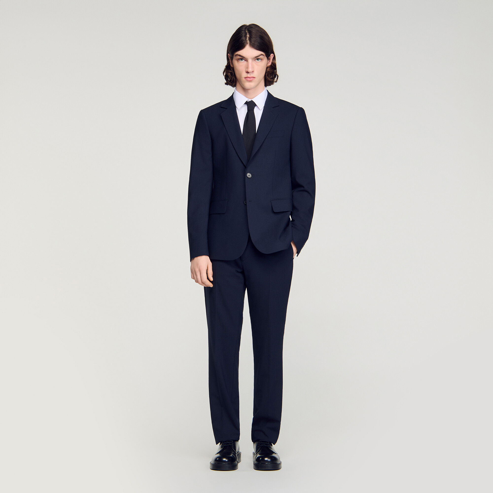 Micro Check Suit Jacket : Suits & Tuxedos color Navy Blue