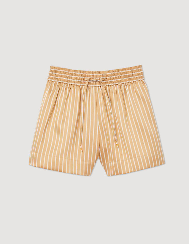 Striped Loose-Fitting Shorts : Skirts & Shorts color Bronze / White